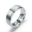 Fashion 8mm Black Stainless Steel Geometric Round Men's Ring