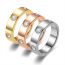 Fashion 5mm Ring Gold No. 5 Stainless Steel Diamond Geometric Round Ring