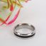 Fashion 6mm No. 6 Stainless Steel Geometric Round Men's Ring