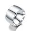 Fashion 12mm Steel Color Stainless Steel Round Men's Ring