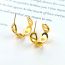 Fashion Gold Stainless Steel Pig Nose C-shaped Earrings