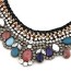 Cheap Blue Metal Weave Rope Fake Collar Design Alloy Bib Necklaces