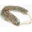 Seamless multicolor beads weave design alloy Beaded Necklaces