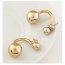Aamazing Gold Color Round Shape Simple Design Alloy Stud Earrings