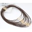 Profession Brown Multilayer Decorated Simple Design Alloy Multi Strand Necklaces