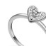 Cubic White Heart Shape Decorated Simple Design Zircon Crystal Rings