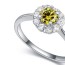Noble Olive Diamond Decorated Flower Design Zircon Crystal Rings