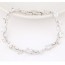 Simple White Diamond Decorated Leaf Shape Design Zircon Crystal Bracelets