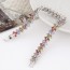 Cranes Multicolor Diamond Decorated Square Shape Design Zircon Crystal Bracelets