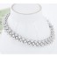 Vellum White Diamond Decorated Square Shape Design Zircon Crystal Bracelets