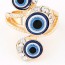 Toddler Blue Diamon Decorated Eye Shape Design Alloy Korean Rings