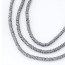 Famale Gun Black Metal Weave Multilayer Design Alloy Multi Strand Necklaces
