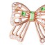 Couture Olive & Rose Gold Hollow Out Butterfly Shape Simple Design Alloy Crystal Brooches