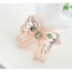 Couture Olive & Rose Gold Hollow Out Butterfly Shape Simple Design Alloy Crystal Brooches