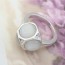 Fishing White Geometrical Shape Decorated Simple Design Alloy Crystal Rings