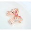 Genuine Light Plum Red & Rose Gold Hollow Out Butterfly Shape Simple Design Alloy Crystal Brooches