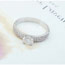 Milly White Diamond Decorated Simple Design Zircon Crystal Rings