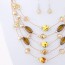 Connor Yellow Beads Decorated Mutilayer Design Alloy Jewelry Sets
