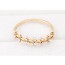 Moving Gold Color Diamond Decorated Simple Design Alloy Korean Rings