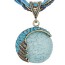 Expression Blue Diamond Decorated Round Shape Design Alloy Bib Necklaces