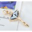 Twilight Black & Champagne Gold Dancing Girl Shape Decorated Simple Design Alloy Crystal Brooches
