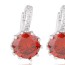 Japanese Garnet Red Diamond Decorated Simple Design Alloy Crystal Earrings