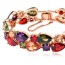 Plus Size Multicolor Diamond Decorated Waterdrop Shape Design Zircon Fashion Bracelets