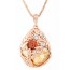 Synthetic Champagne Color Diamond Decorated Waterdrop Shape Pendant Design