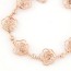 Charm Gold Color Rose Shape Decorated Hollow Out Design Alloy Korean Fashion Bracelet
