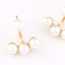 Stationery White Pearl Decorated Simple Design Alloy Stud Earrings