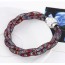 Retro Multicolor Diamond Decorated Weave Design Alloy Korean Fashion Bracelet