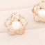 Automatic Gold Color Pearl Decorated Rose Shape Design