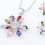 Correspond Multicolor Diamond Decorated Flower Design Zircon Fashion Bracelets