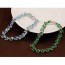Lovable Blue Diamond Decorated Leaf Shape Design Zircon Fashion Bracelets