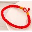 Contempora Red Pure Color Weave Design Rope Korean Fashion Bracelet