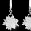 Scottish White Gemstone Decorated Flower Design Alloy Fashion Earrings