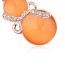 Flip Orange & Rose Gold Diamond Decorated Gourd Shape Design Alloy Crystal Brooches