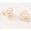 Hurley Gold Color Pearl Decorated Triangle Shape Design