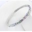 Childrens Multicolor Diamond Decorated Simple Design Alloy Crystal Bracelets