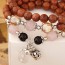 Propper Brown Beads Decorated Multilayer Design Alloy Fashion Bracelets