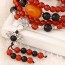 Infinity Red Beads Decorated Multilayer Design Alloy Fashion Bracelets