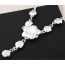 2011 White Flower Shape Decorated Simple Design Alloy Bib Necklaces