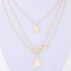 Tall Gold Color Star Pendant Decorated Multilayer Design