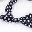 hot Navy Blue Dot Pattern Decorated Bowkot Design Fabric Hair band hair hoop