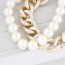 lucky White Pearl Decorated Simple Design