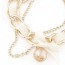 sweet White Diamond Decorated Weave Design Alloy Korean Fashion Bracelet