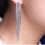 Boutique Silver Color Chain Shape Decorated Tassel Design Cuprum Fashion earrings