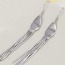 Glamour Silver Color Waterdrop Shape Decorated Tassel Design Cuprum Fashion Earrings
