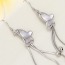 High-quality Silver Color Butterfly Shape Decorated Tassel Design Cuprum Fashion Earrings