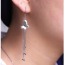 High-quality Silver Color Butterfly Shape Decorated Tassel Design Cuprum Fashion Earrings